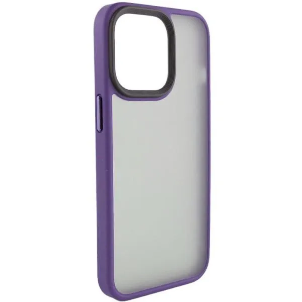 TPU+PC чехол Metal Buttons для Apple iPhone 14 Pro (6.1") — Темно-Фиолетовый — фото 3 TPU+PC чехол Metal Buttons для Apple iPhone 14 Pro (6.1") — Темно-Фиолетовый — фото 3