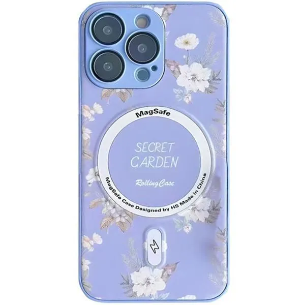 TPU+PC чехол Secret Garden with Magnetic Fit для Apple iPhone 14 Pro (6.1") — Лиловый — фото 1 TPU+PC чехол Secret Garden with Magnetic Fit для Apple iPhone 14 Pro (6.1") — Лиловый — фото 1