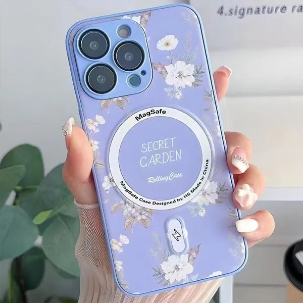 TPU+PC чехол Secret Garden with Magnetic Fit для Apple iPhone 14 Pro (6.1") — Лиловый — фото 2 TPU+PC чехол Secret Garden with Magnetic Fit для Apple iPhone 14 Pro (6.1") — Лиловый — фото 2