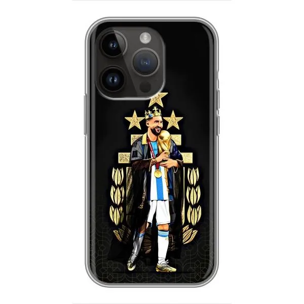 Чехол с принтом «Месси Король» для iPhone 14 Pro