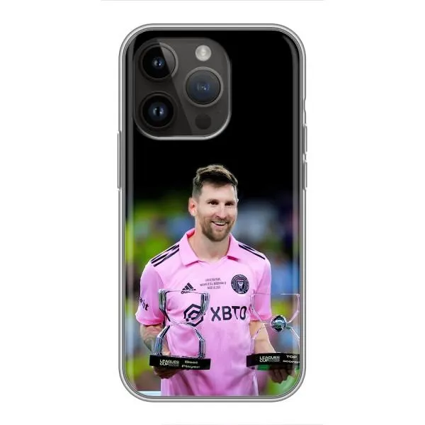 Чехол с принтом «Кубки Месси» для iPhone 14 Pro