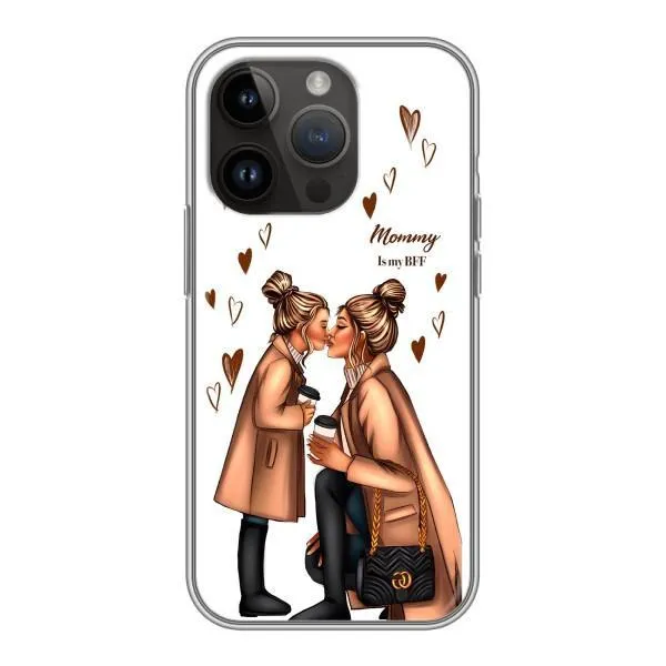 Чехол с принтом «Дочка и мама» для iPhone 14 Pro