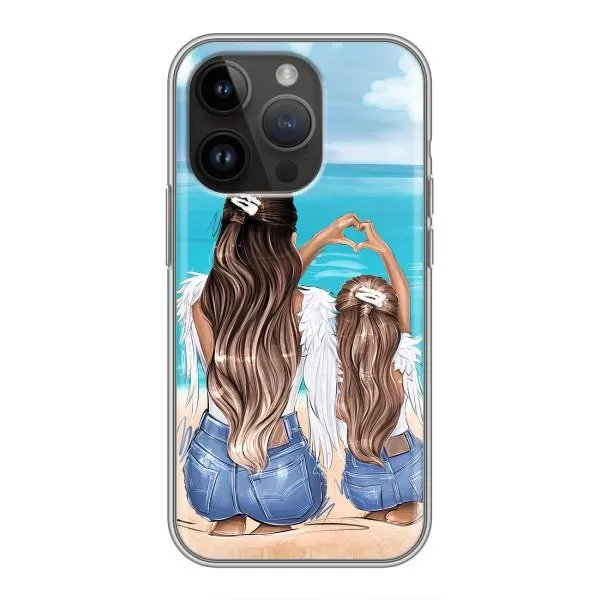 Чехол с принтом «Мама с доченькой» для iPhone 14 Pro