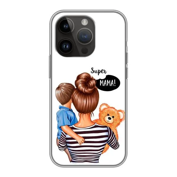 Чехол с принтом «Мама с сыном» для iPhone 14 Pro