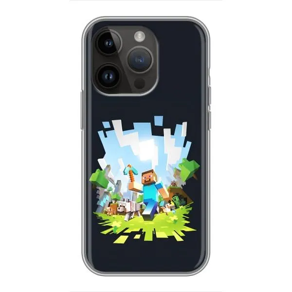 Чехол с принтом «персонажи Minecraft» для iPhone 14 Pro Чехол с принтом «персонажи Minecraft» для iPhone 14 Pro