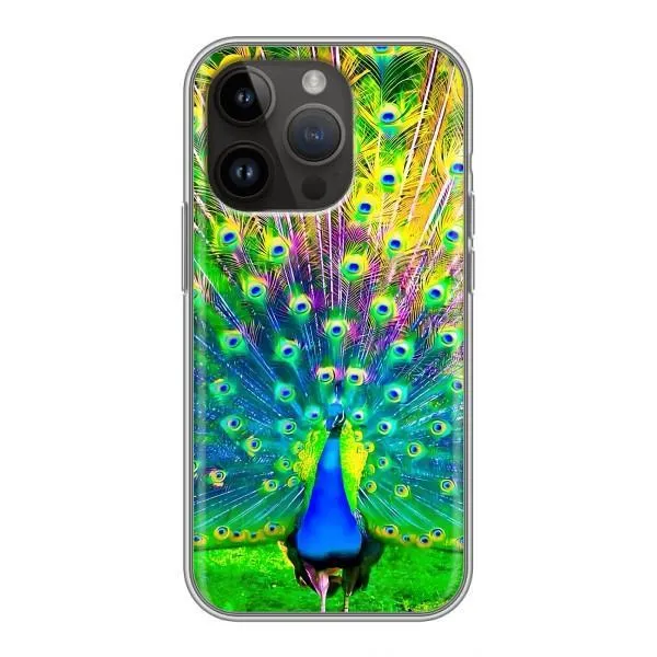Чехол с принтом «Яркий Павлин» для iPhone 14 Pro