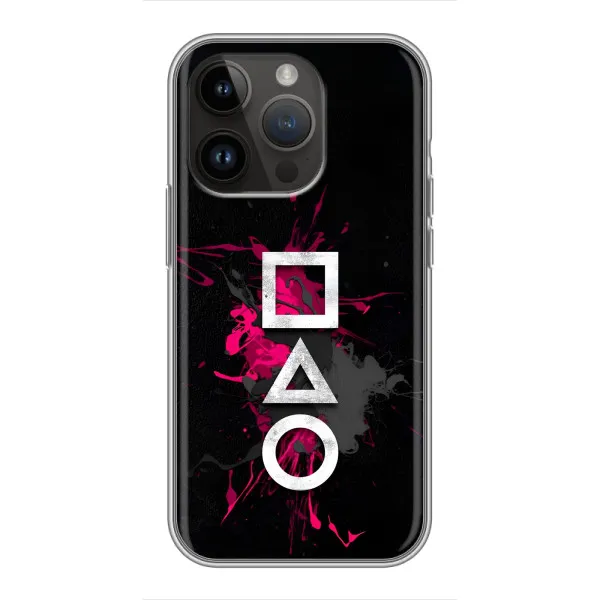 Чехол с принтом «Символы Игра кальмара» для iPhone 14 Pro