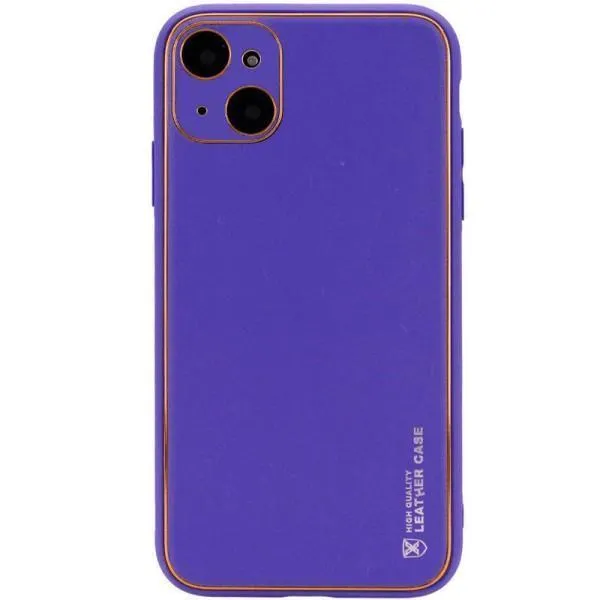 Шкіряний чохол Xshield для Apple iPhone 14 (6.1") — Фіолетовий