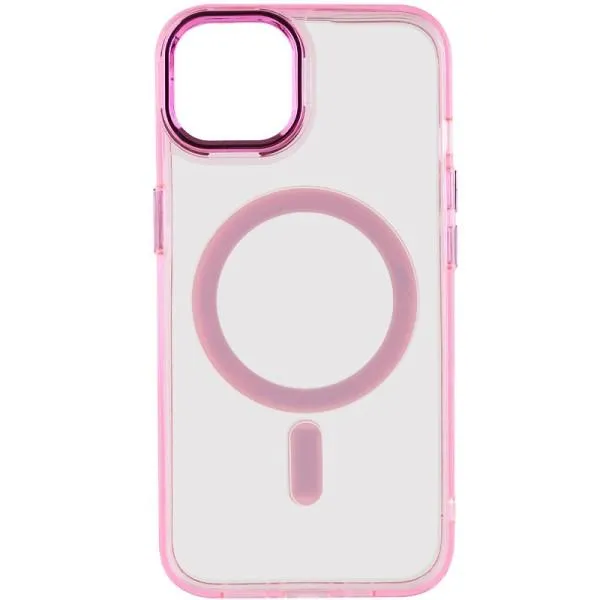 Чехол TPU Iris with Magnetic Fit для Apple iPhone 14 (6.1") — Розовый — фото 1
