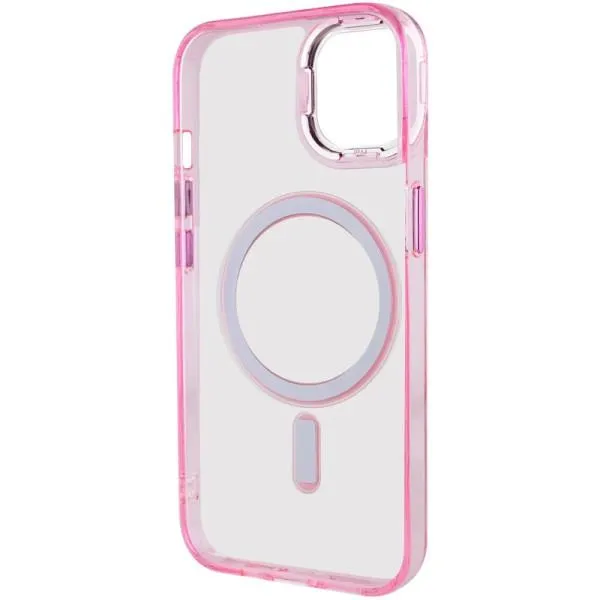 Чехол TPU Iris with Magnetic Fit для Apple iPhone 14 (6.1") — Розовый — фото 4