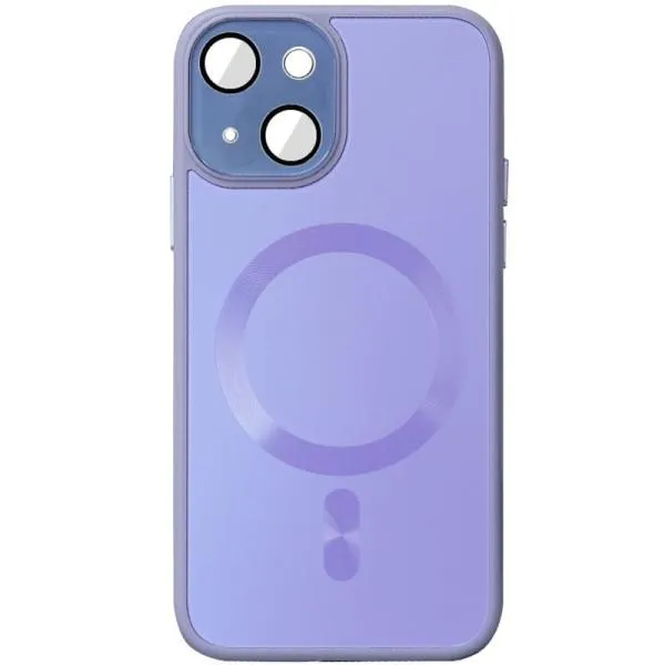 Чехол TPU+Glass Sapphire Midnight with Magnetic Fit для Apple iPhone 14 (6.1") — Сиреневый — фото 1