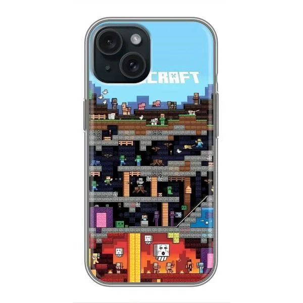 Чехол с принтом «фон Minecraft» для iPhone 14