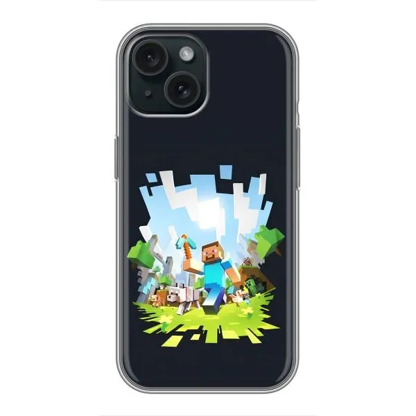 Чехол с принтом «персонажи Minecraft» для iPhone 14