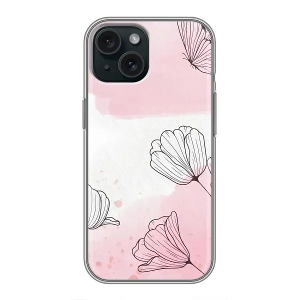 Чехол с принтом «Розовые цветы» для iPhone 14