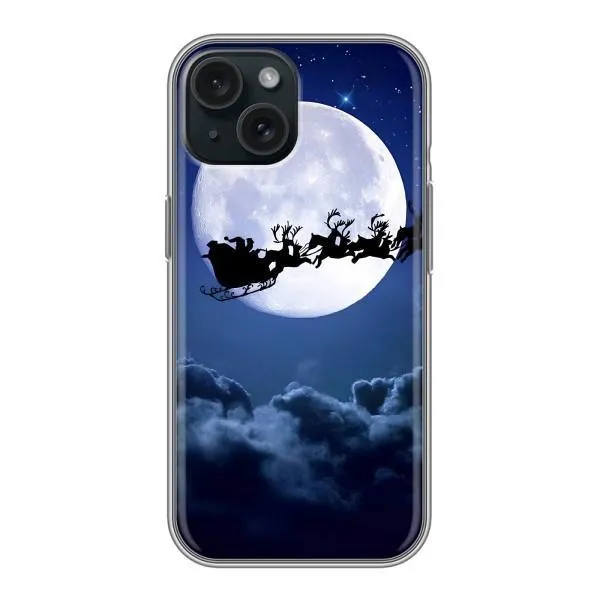 Чехол с принтом «Санта - луна» для iPhone 14 Чехол с принтом «Санта - луна» для iPhone 14