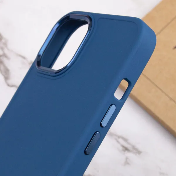 TPU чехол Bonbon Metal Style для Apple iPhone 14 Plus (6.7") — Синий — фото 5