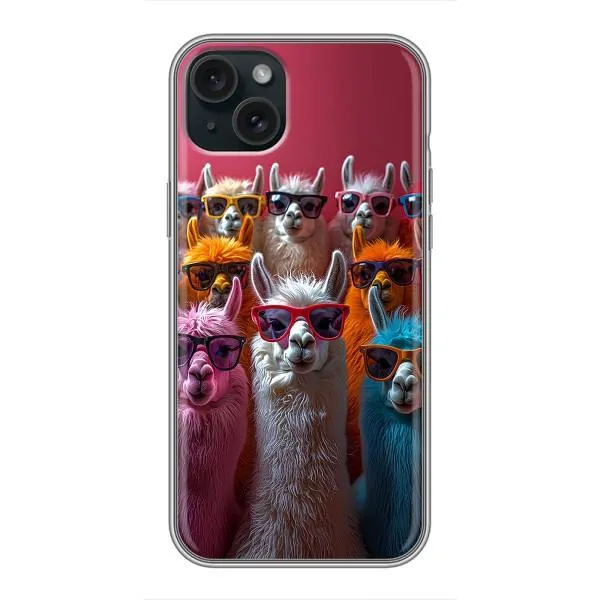Чехол с принтом «Ламы в очках» для iPhone 14 Plus Чехол с принтом «Ламы в очках» для iPhone 14 Plus