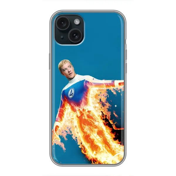 Чехол с принтом «Человек-факел в огне» для iPhone 14 Plus