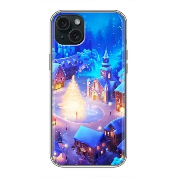 Чехол с принтом «Рождественский город» для iPhone 14 Plus
