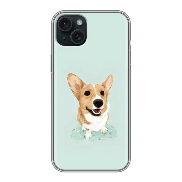Чехол с принтом «Корги» для iPhone 15 Plus