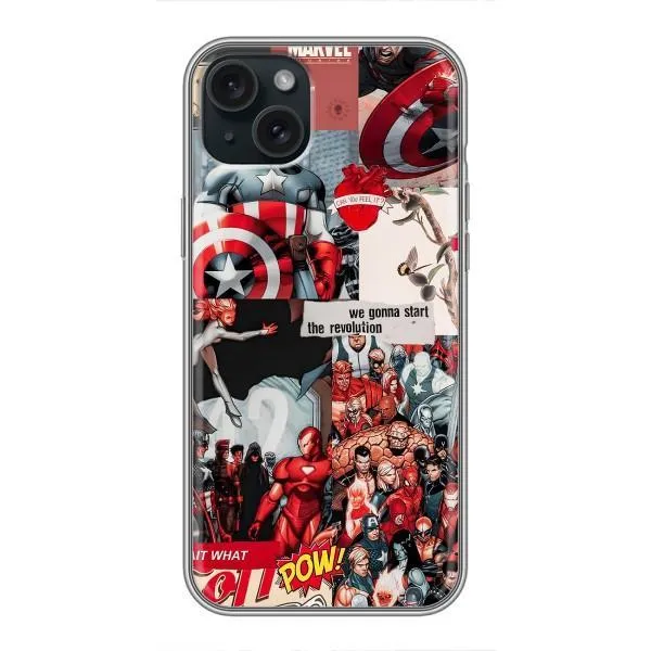 Чохол з принтом «Марвел Комикс» для iPhone 15 Plus