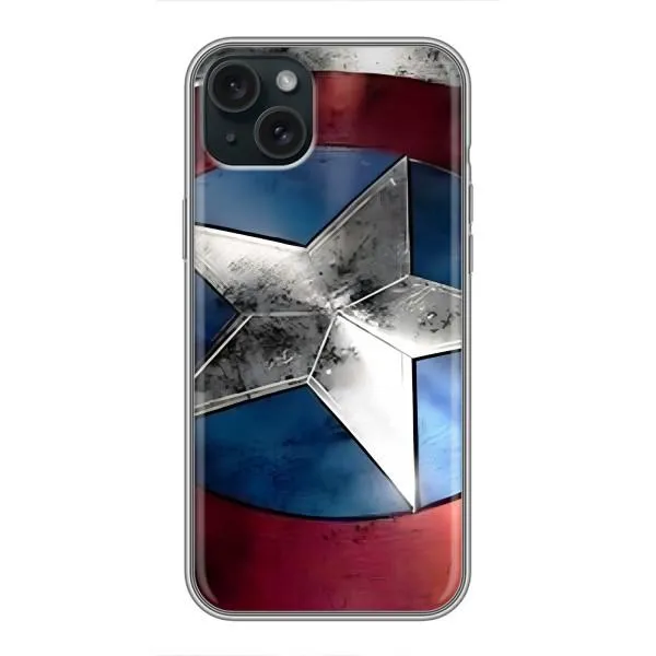 Чохол з принтом «Щит Капітана Америки» для iPhone 15 Plus