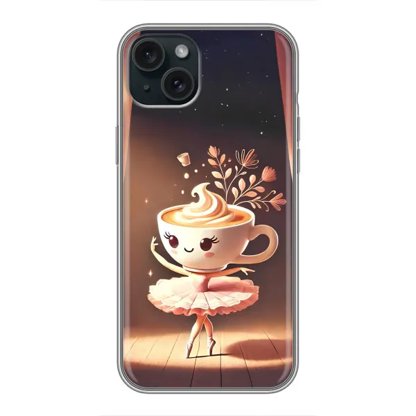 Чехол с принтом «Балерина капучина» для iPhone 15 Plus