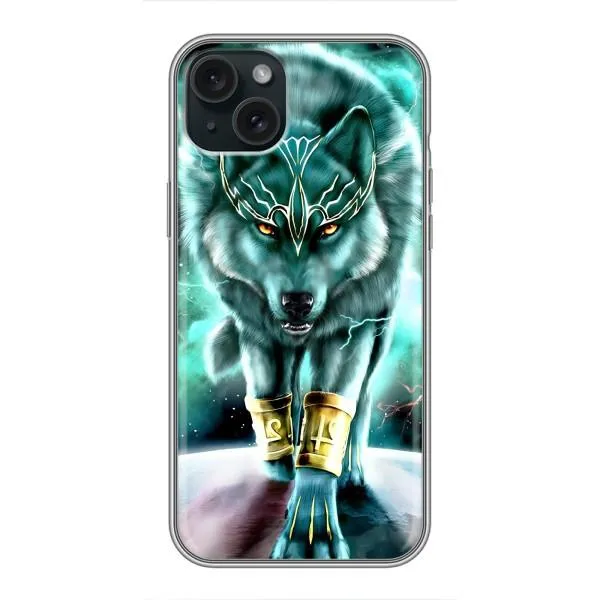 Чехол с принтом «Яркий волк» для iPhone 15 Plus Чехол с принтом «Яркий волк» для iPhone 15 Plus