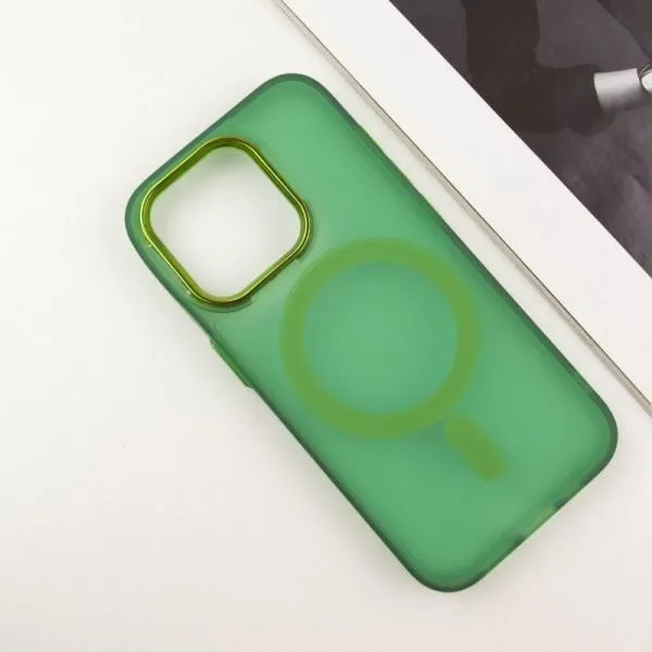 Чехол TPU+PC Lily with Magnetic Fit для Apple iPhone 15 Pro Max (6.7") — Хаки — фото 3 Чехол TPU+PC Lily with Magnetic Fit для Apple iPhone 15 Pro Max (6.7") — Хаки — фото 3