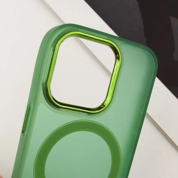 Чехол TPU+PC Lily with Magnetic Fit для Apple iPhone 15 Pro Max (6.7") — Хаки — фото 5 Чехол TPU+PC Lily with Magnetic Fit для Apple iPhone 15 Pro Max (6.7") — Хаки — фото 5