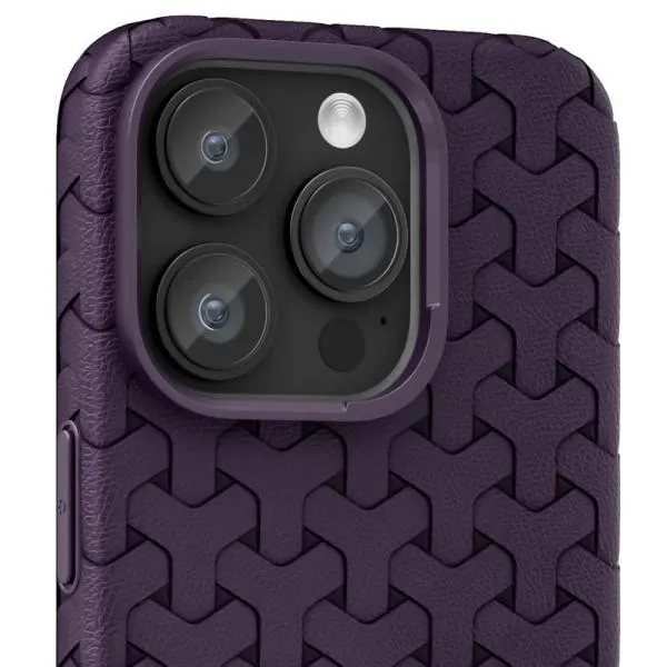 Чехол TPU Weaving для Apple iPhone 15 Pro Max (6.7") — Фиолетовый — фото 2 Чехол TPU Weaving для Apple iPhone 15 Pro Max (6.7") — Фиолетовый — фото 2