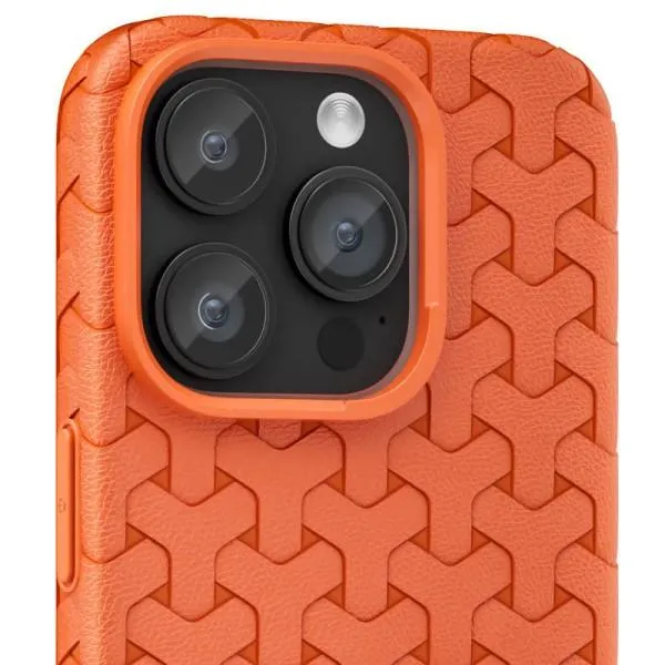 Чехол TPU Weaving для Apple iPhone 15 Pro Max (6.7") — Оранжевый — фото 2