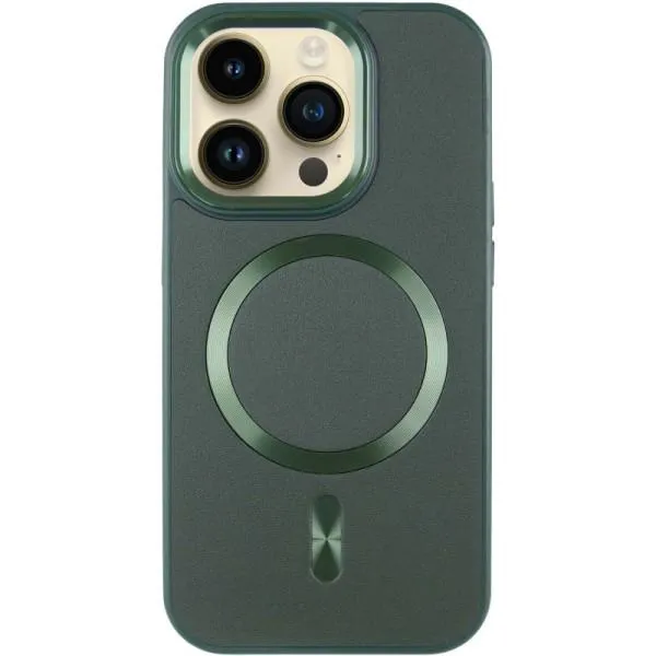 Кожаный чехол SnapCase with Magnetic Fit для Apple iPhone 15 Pro Max (6.7") — Зеленый — фото 2 Кожаный чехол SnapCase with Magnetic Fit для Apple iPhone 15 Pro Max (6.7") — Зеленый — фото 2