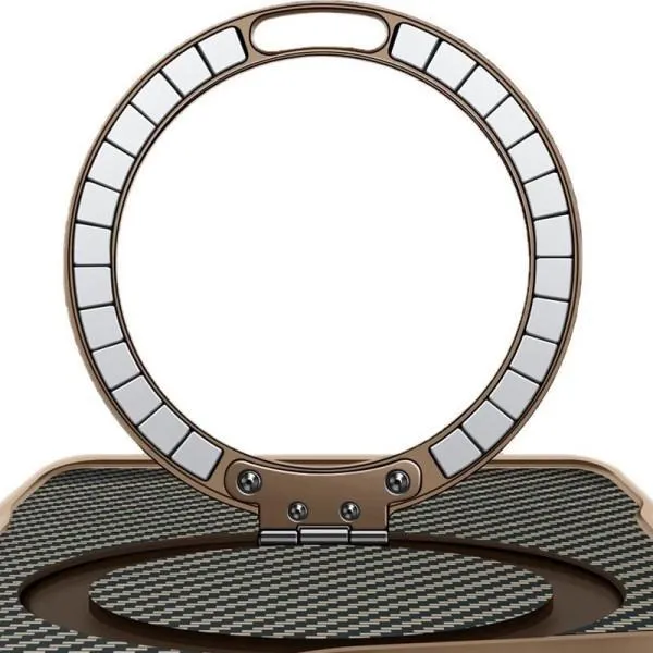 TPU+PC чехол Metal Buttons with Magnetic Fit Carbon Ring для Apple iPhone 15 Pro Max (6.7") — Золотой — фото 2 TPU+PC чехол Metal Buttons with Magnetic Fit Carbon Ring для Apple iPhone 15 Pro Max (6.7") — Золотой — фото 2