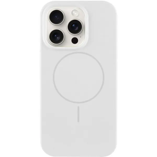 Чехол Silk Full Protective (AA) NO LOGO with Magnetic Fit для Apple iPhone 15 Pro Max (6.7") — Белый