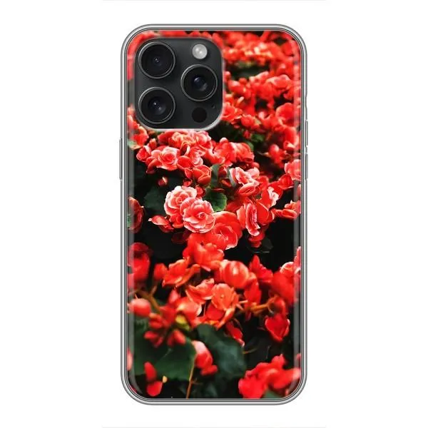 Чехол с принтом «Цветы красные» для iPhone 15 Pro Max Чехол с принтом «Цветы красные» для iPhone 15 Pro Max