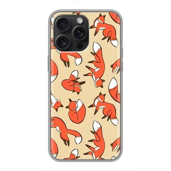 Чехол с принтом «Лисички» для iPhone 15 Pro Max