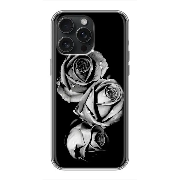 Чехол с принтом «Черная роза» для iPhone 15 Pro Max Чехол с принтом «Черная роза» для iPhone 15 Pro Max