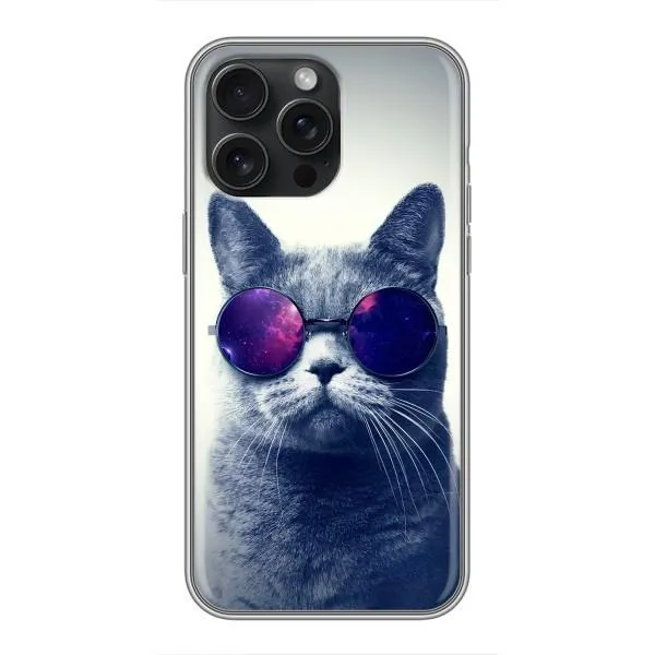 Чехол с принтом «Стильный кот» для iPhone 15 Pro Max