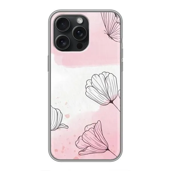 Чехол с принтом «Розовые цветы» для iPhone 15 Pro Max