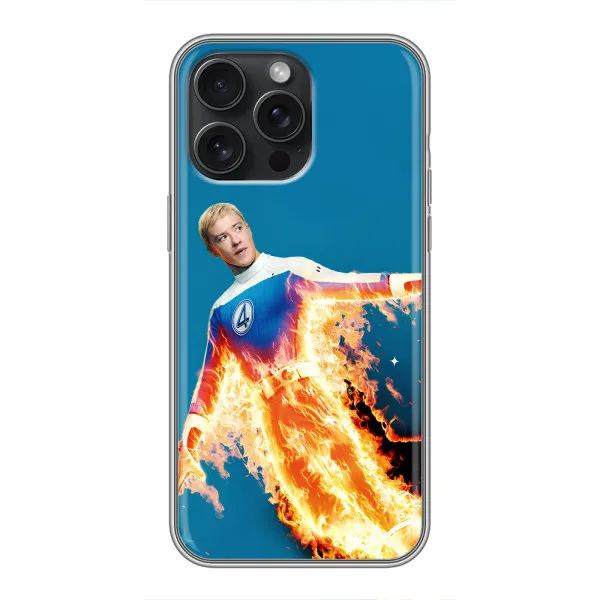 Чехол с принтом «Человек-факел в огне» для iPhone 15 Pro Max Чехол с принтом «Человек-факел в огне» для iPhone 15 Pro Max