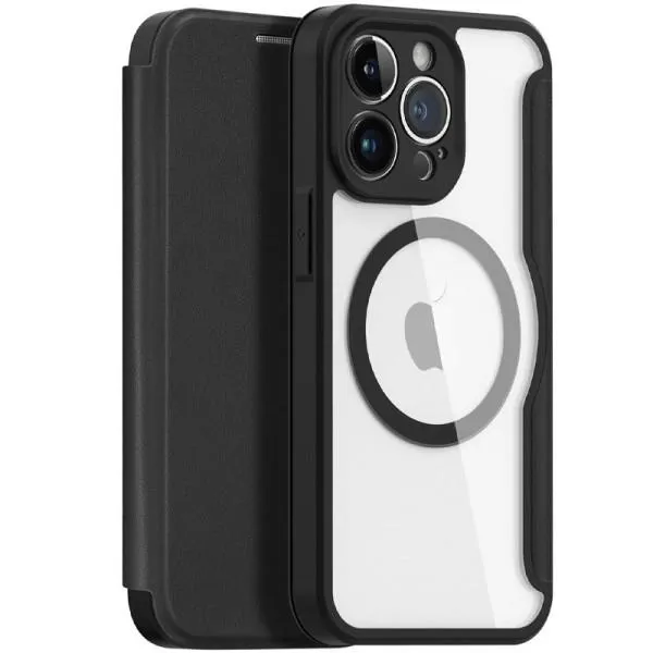 Чехол-книжка Dux Ducis Skin X Pro with Magnetic Fit для Apple iPhone 15 Pro (6.1") — Черный — фото 1