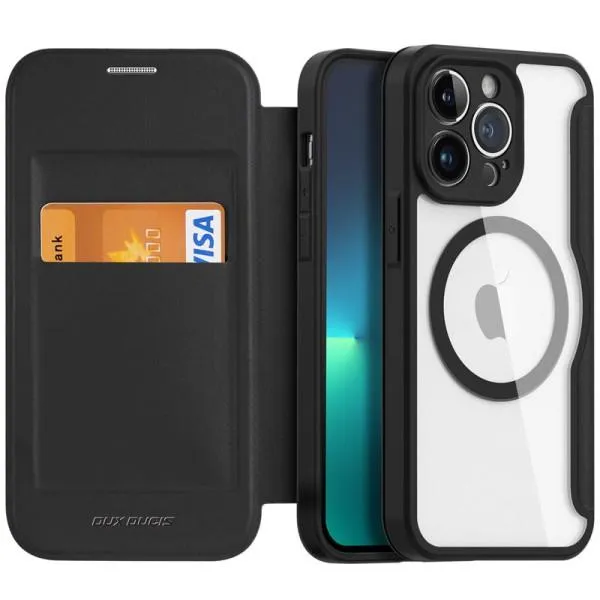 Чехол-книжка Dux Ducis Skin X Pro with Magnetic Fit для Apple iPhone 15 Pro (6.1") — Черный — фото 2