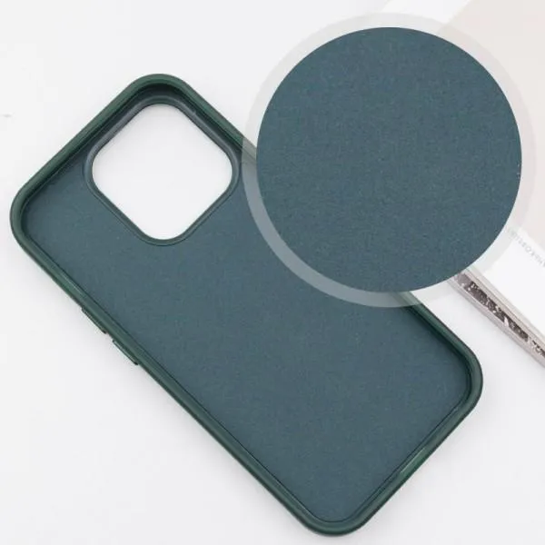 Кожаный чехол SnapCase with Magnetic Fit для Apple iPhone 15 Pro (6.1") — Зеленый — фото 4