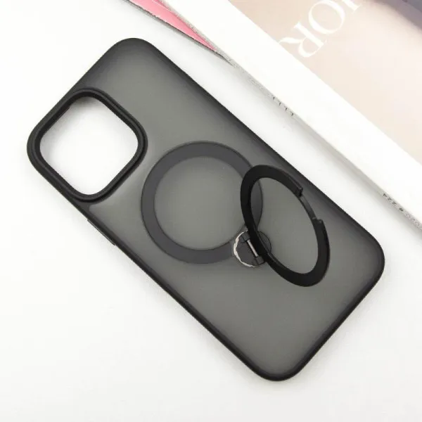 Чехол Ummi Colorful with Magnetic Fit HQ Ring для Apple iPhone 15 Pro (6.1") — Черный — фото 3