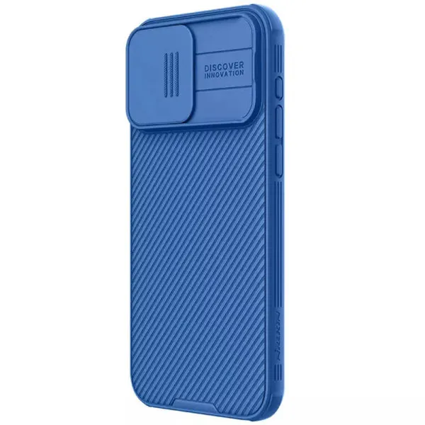Карбонова накладка Nillkin CamShield Pro Magnetic для Apple iPhone 15 Pro (6.1") — Blue — фото 2