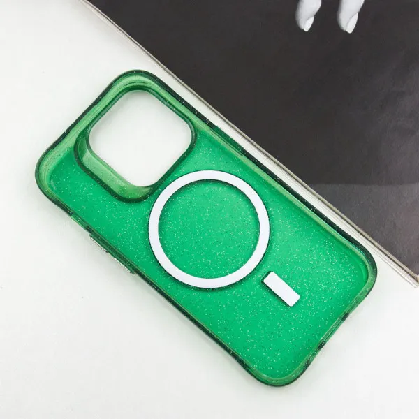 Чехол TPU Radiance with Magnetic Fit для Apple iPhone 15 Pro (6.1") — Зеленый — фото 4