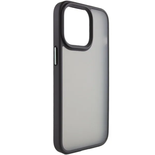 TPU+PC чехол Metal Buttons для Apple iPhone 15 Pro (6.1") — Черный — фото 3