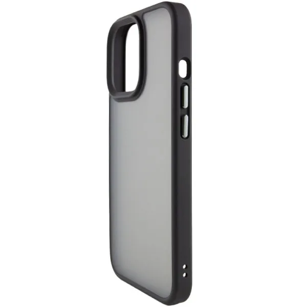 TPU+PC чехол Metal Buttons для Apple iPhone 15 Pro (6.1") — Черный — фото 4