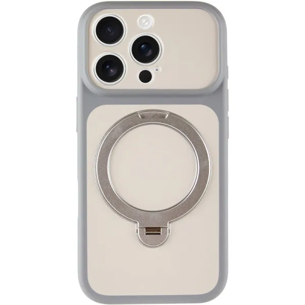 Чехол Ummi Full Camera with Magnetic Fit HQ Ring для Apple iPhone 15 Pro (6.1") — Серый — фото 2 Чехол Ummi Full Camera with Magnetic Fit HQ Ring для Apple iPhone 15 Pro (6.1") — Серый — фото 2